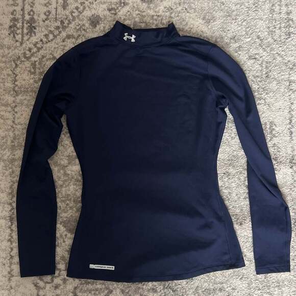 Under Armour Women's ColdGear Authentic Mock Neck Long Sleeve Shirt - Picture 2 of 6